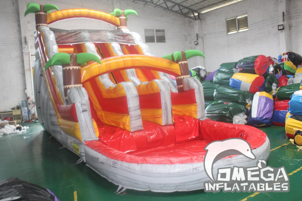 20FT Volcano Dual Lane Water Slide