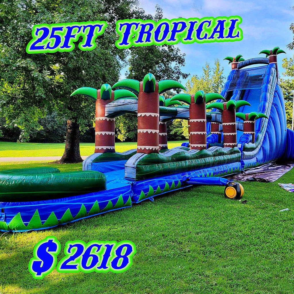 Feedback-25FT Tropical Rush Splash Big Water Slide