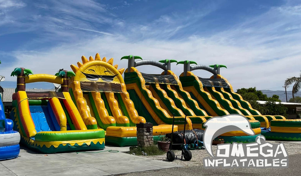 Dual Lane Water Slides