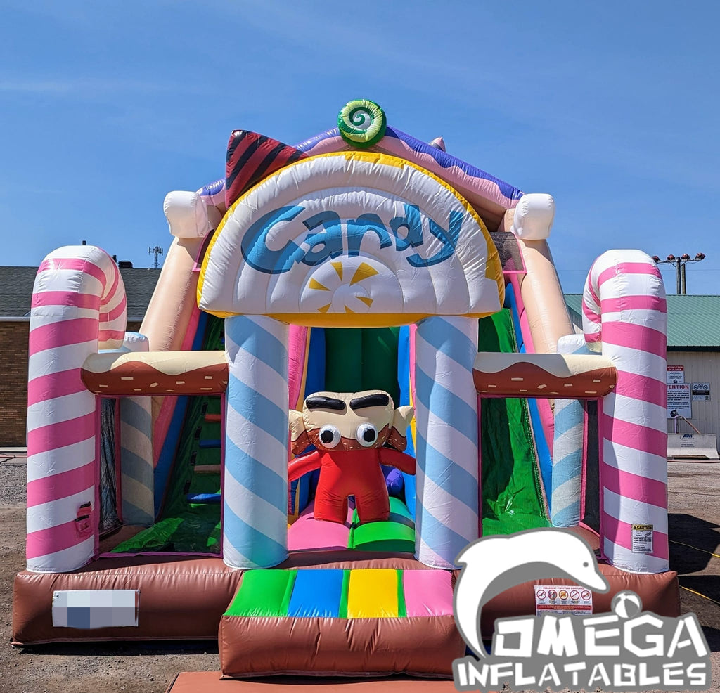 Inflatable Candy House Slide For Sale