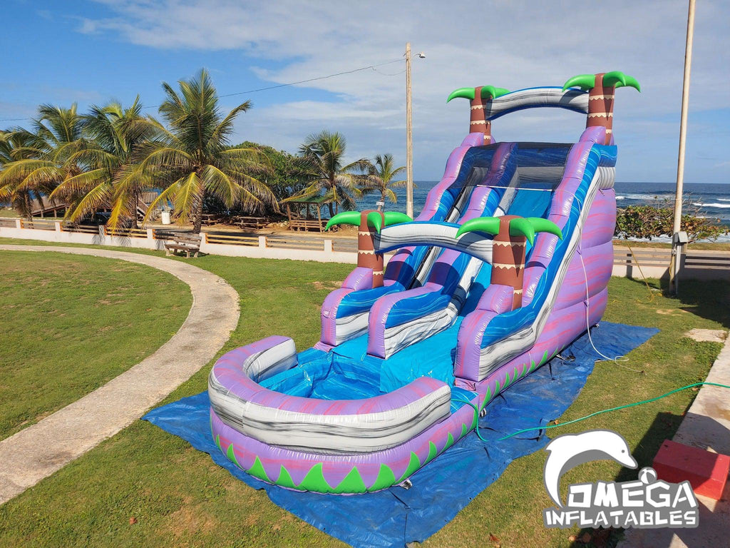 Customer Feedback - 18FT Purple Tropical🌴 Wet Dry Slide