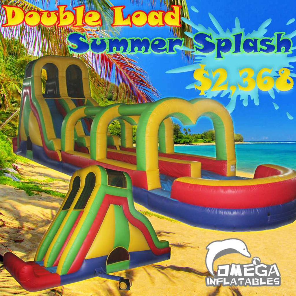 Inflatable Double Load Summer Splash Water Slide