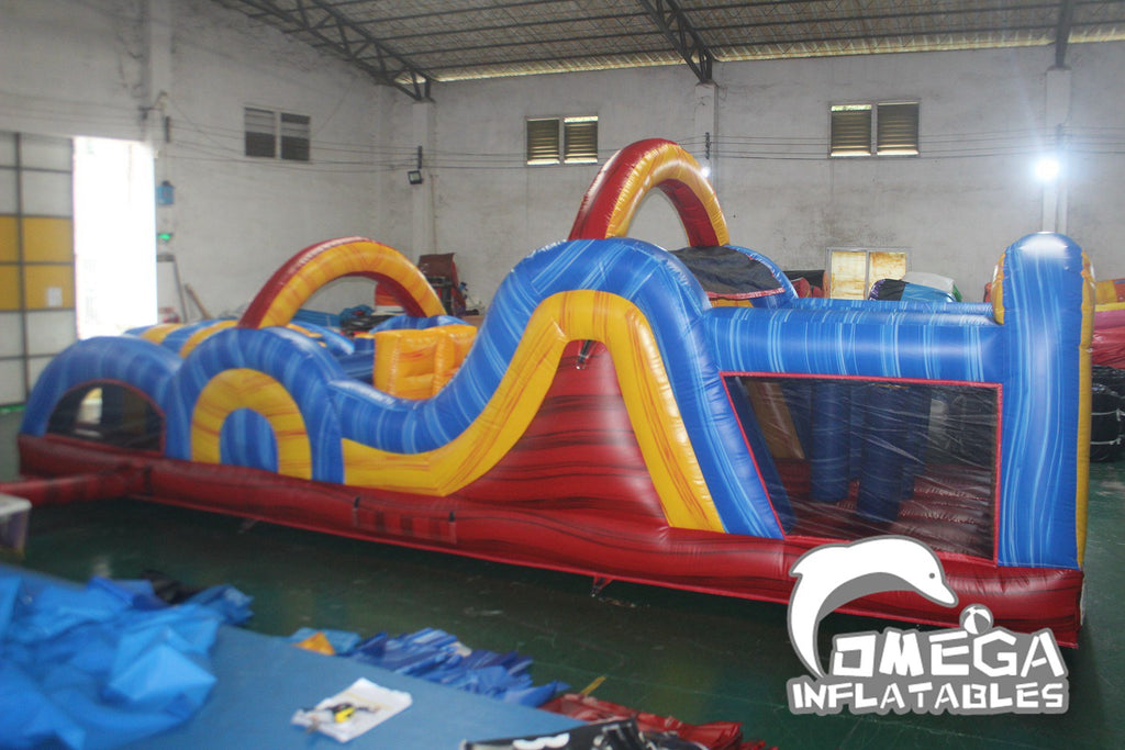 Radical Run Marble Inflatable Obstacle Course (Small Version)