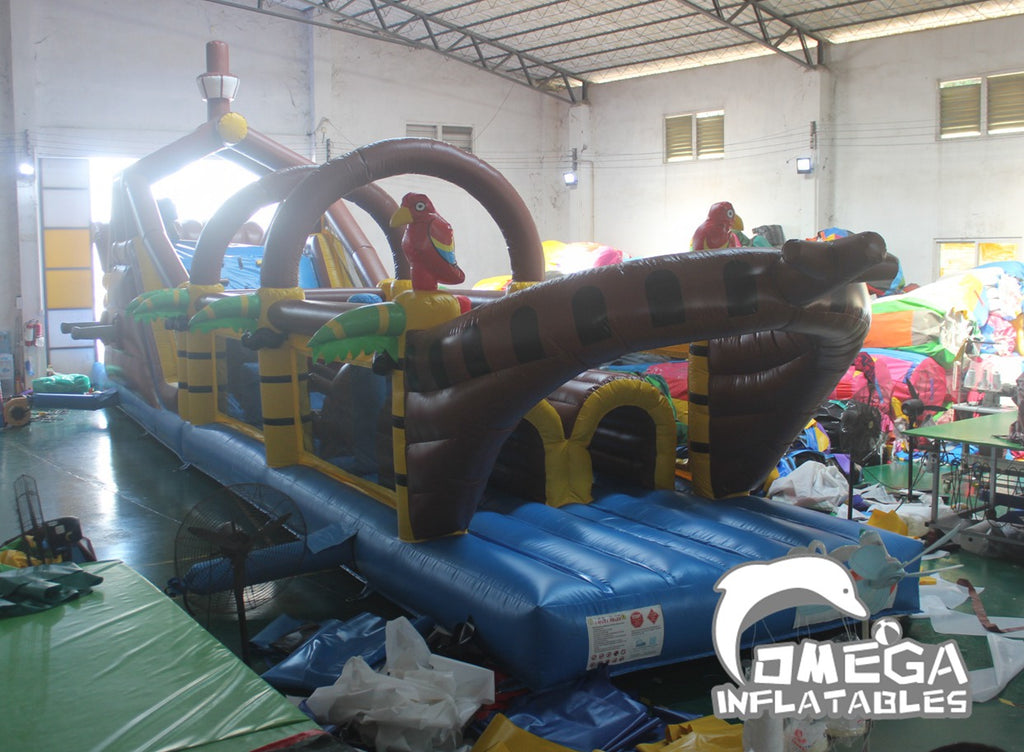 Pirate Ship Inflatable Obstacle Course