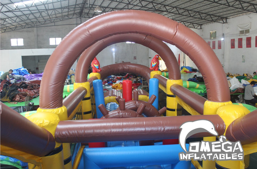 Pirate Ship Inflatable Obstacle Course