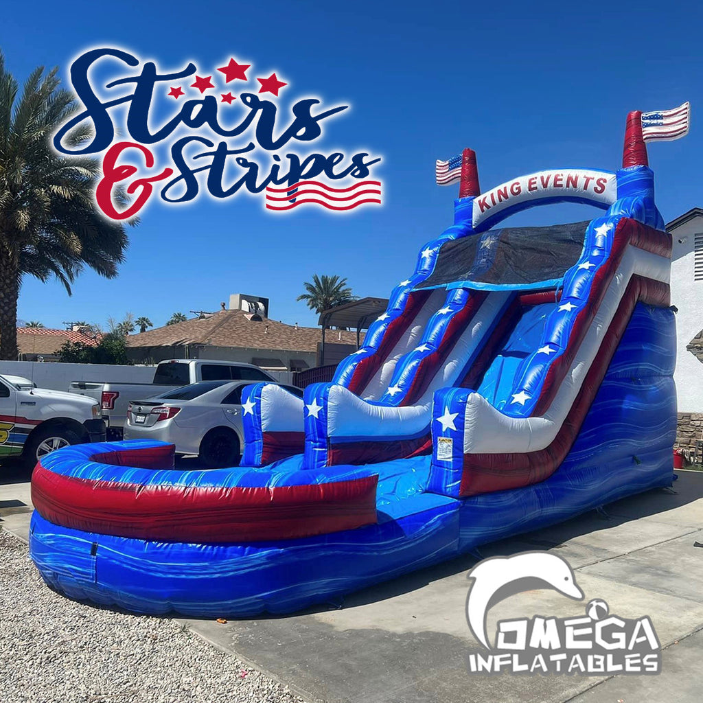 17FT Stars & Stripes Water Slide