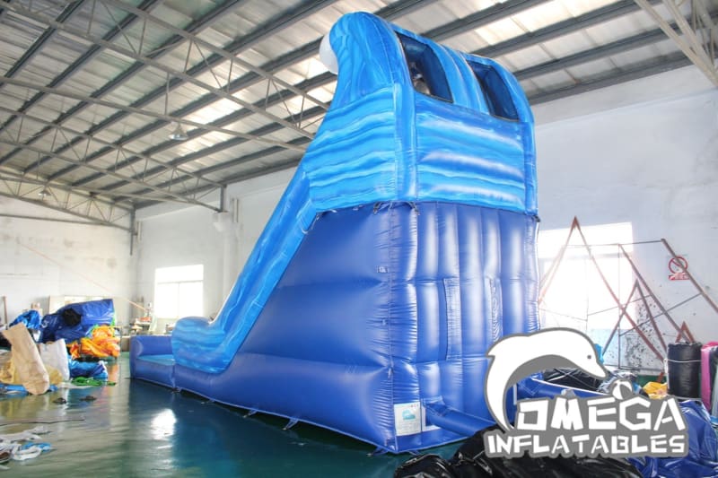 18FT Blue Marble Wave Water Slide