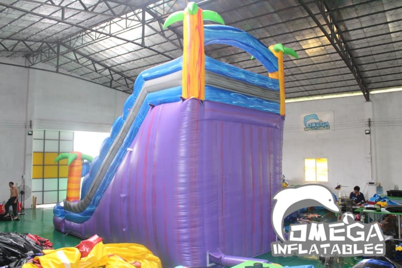 20FT Purple Tropical Water Slide