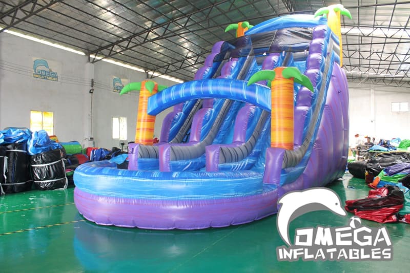 20FT Purple Tropical Water Slide