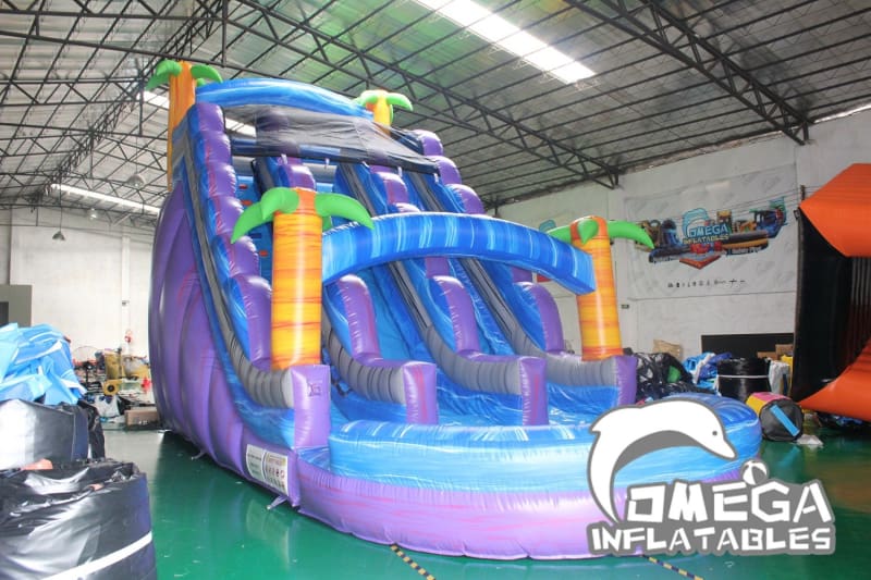 20FT Purple Tropical Water Slide