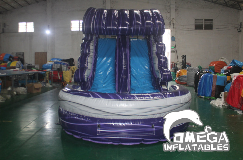 Marble Purple Inflatable Mini Water Slide