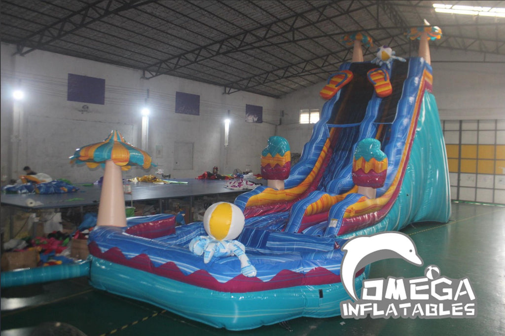 25FT Pool Party Water Slide