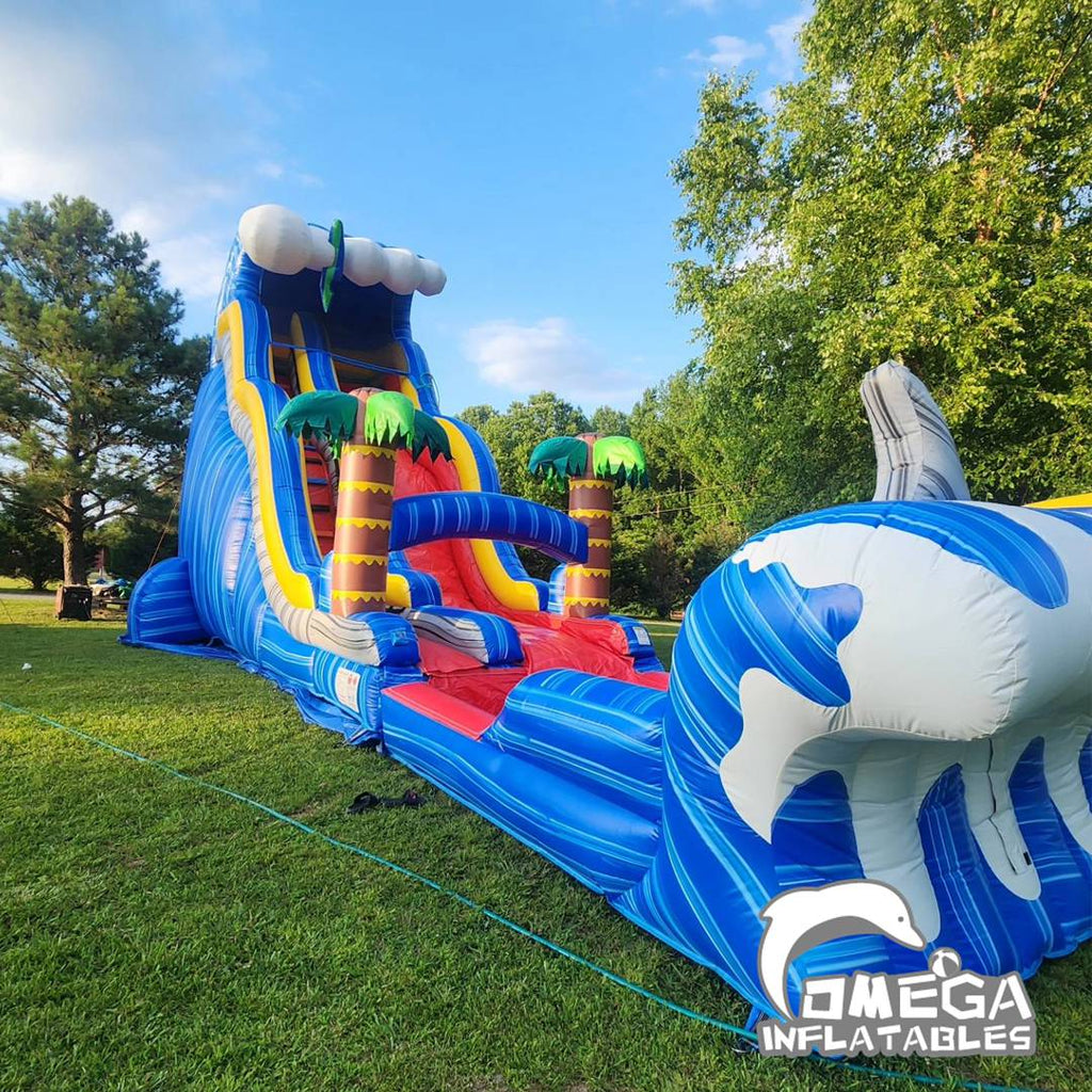 23FT Shark Sighted Inflatable Water Slide