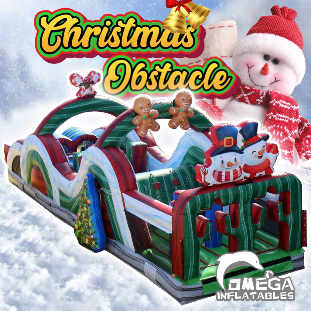 Christmas Snowman Inflatable Obstacle Course