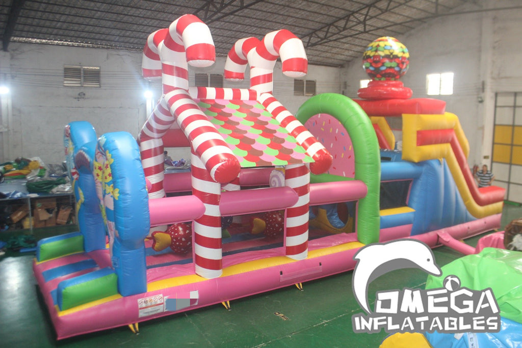 Course Bonbons Inflatable Sweet Candy Obstacle Course