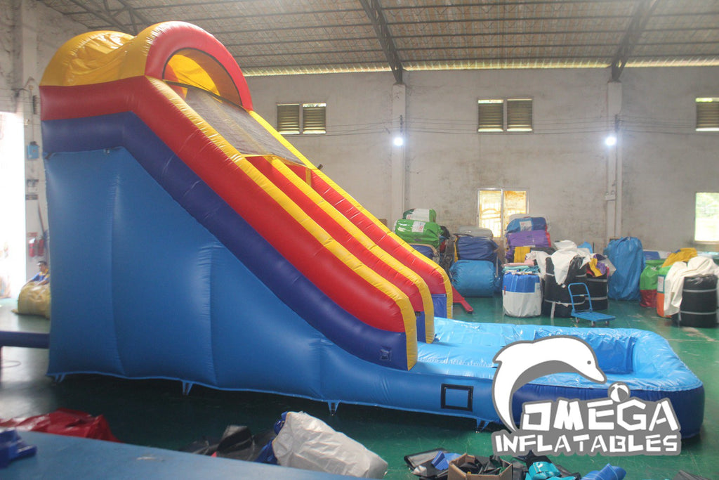 16FT Blue Commercial Inflatable Water Slide