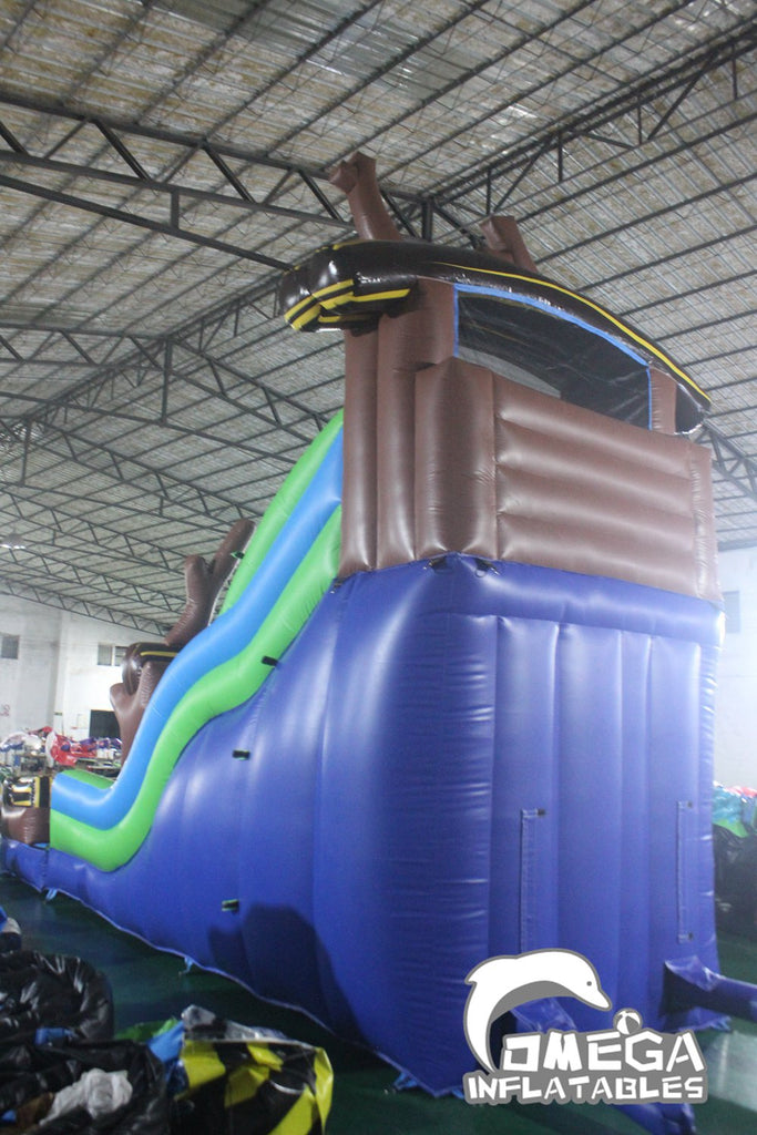 21FT Inflatable Rockin Rapids Water Slide with Pool