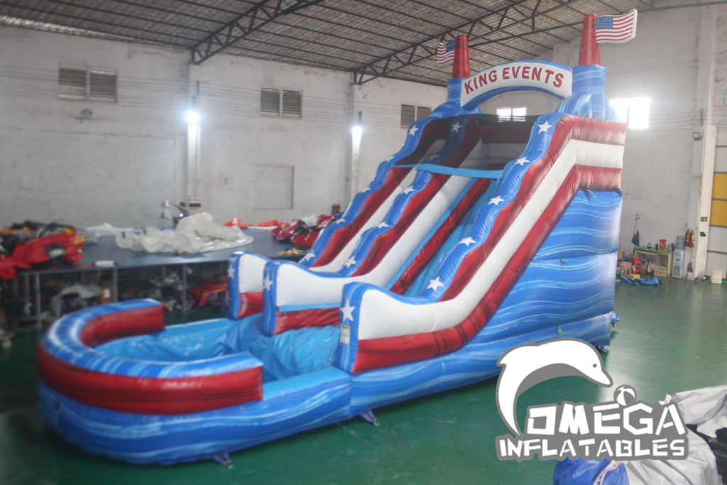 17FT Stars & Stripes Water Slide