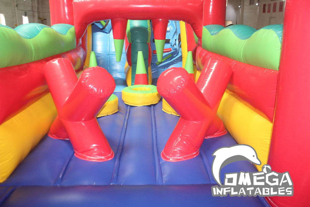 69FT Circus Obstacle With Roller Slide