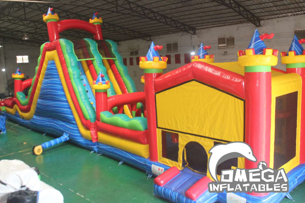 69FT Circus Obstacle With Roller Slide