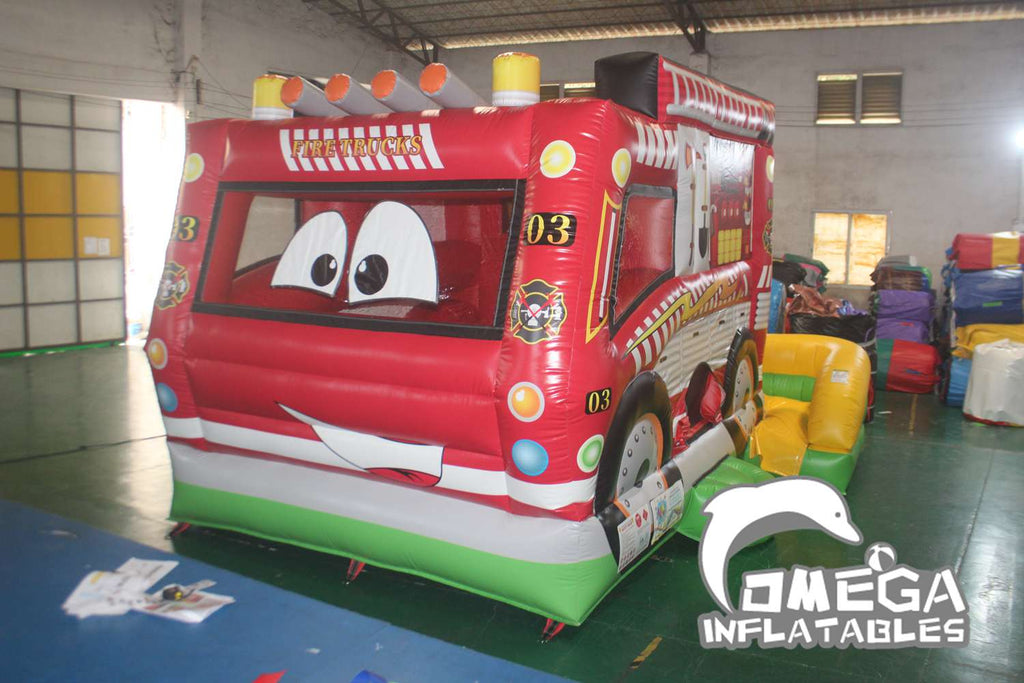 Commercial Inflatable Fire Truck Combo for sale