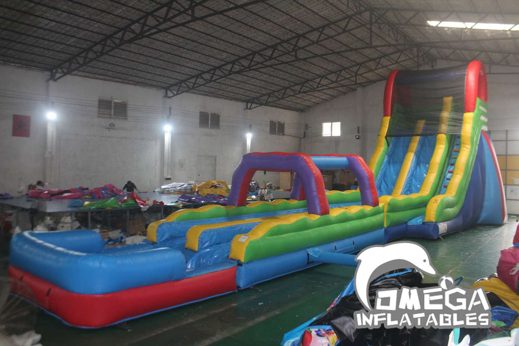 24FT Fun Inflatable Dual Water Slide