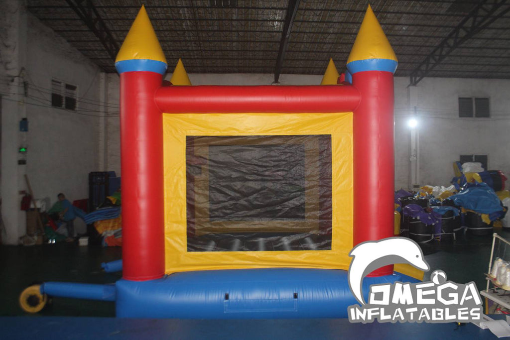 Rainbow Bricks Castle Bounce House