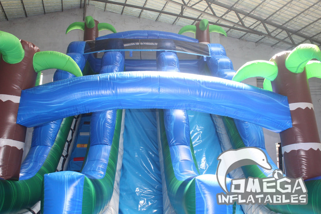 20FT Tropical Dual Lane Water Slide