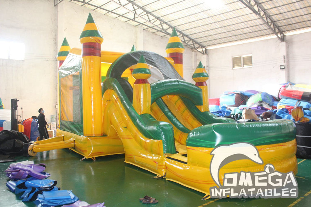 Fiesta Dual Lane Front Loader Combo Inflatables Wholesale