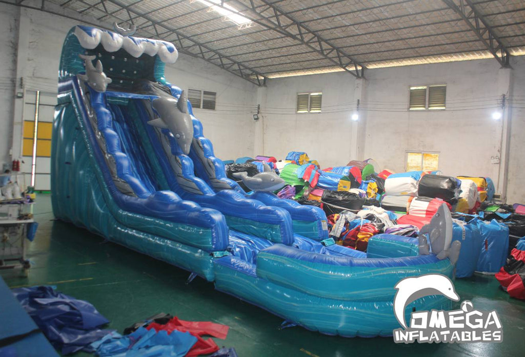 19FT Dolphin Inflatable Water Slide