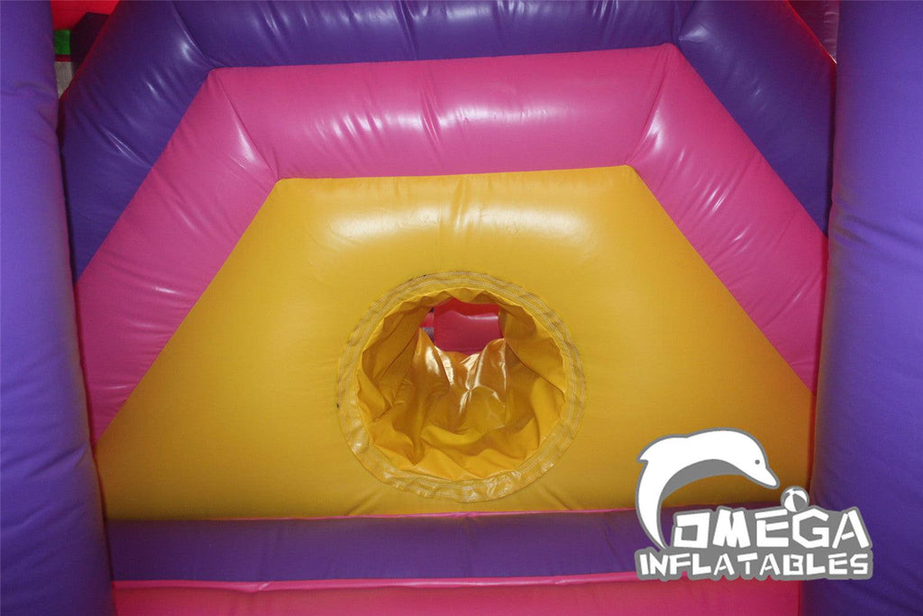 Flower Castle Inflatable Combo Princess Bounce House for Sale - Omega Inflatables Factory