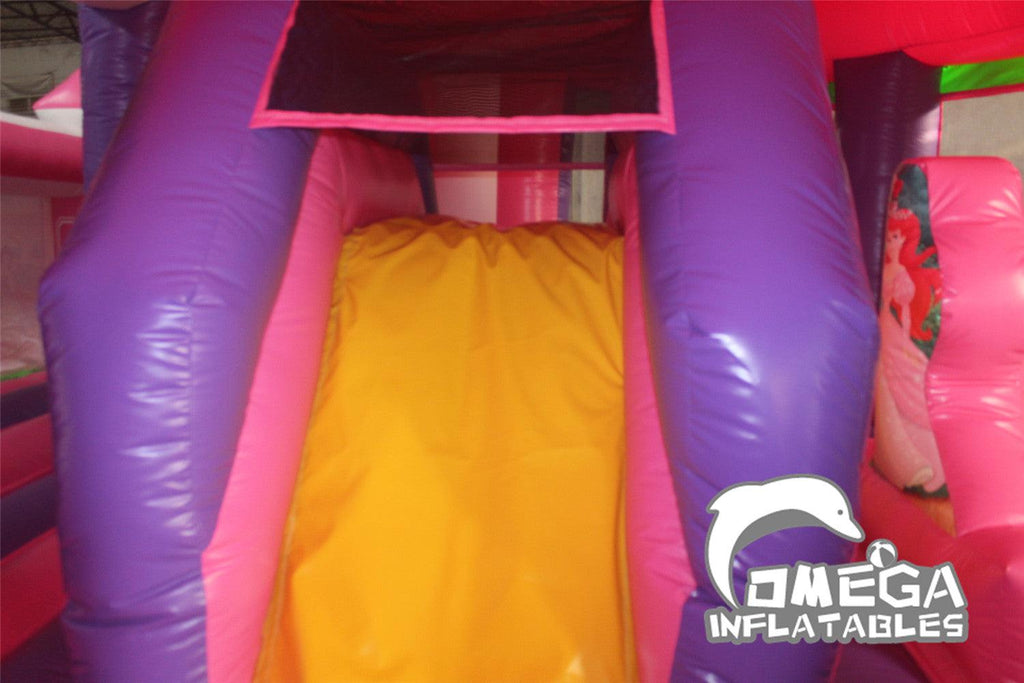 Flower Castle Inflatable Combo Princess Bounce House for Sale - Omega Inflatables Factory