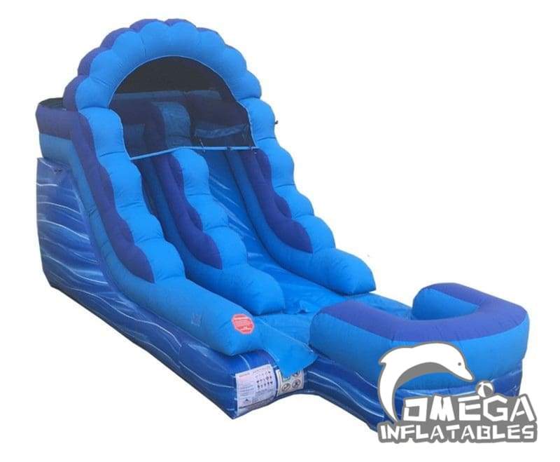 14FT Blue Marble Wet Dry Inflatable Slide