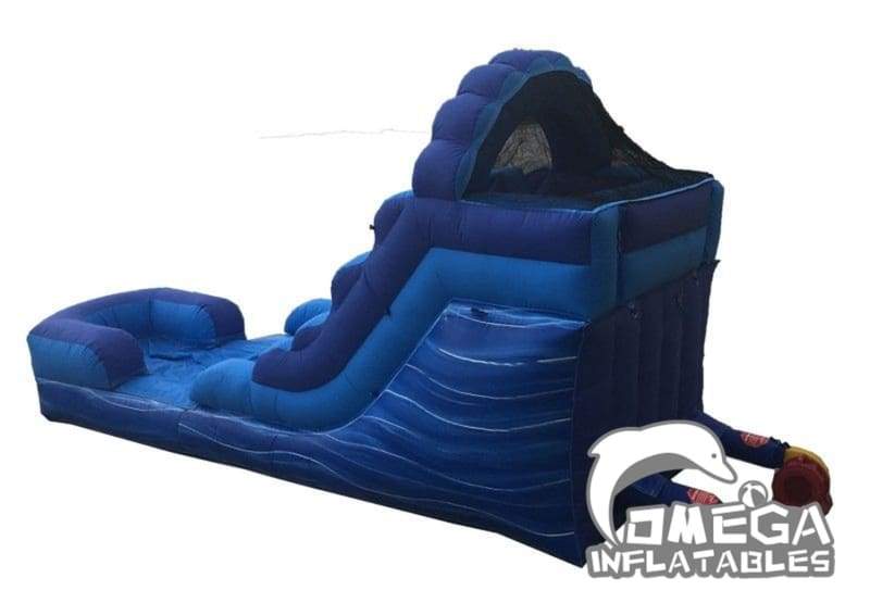 14FT Blue Marble Wet Dry Inflatable Slide