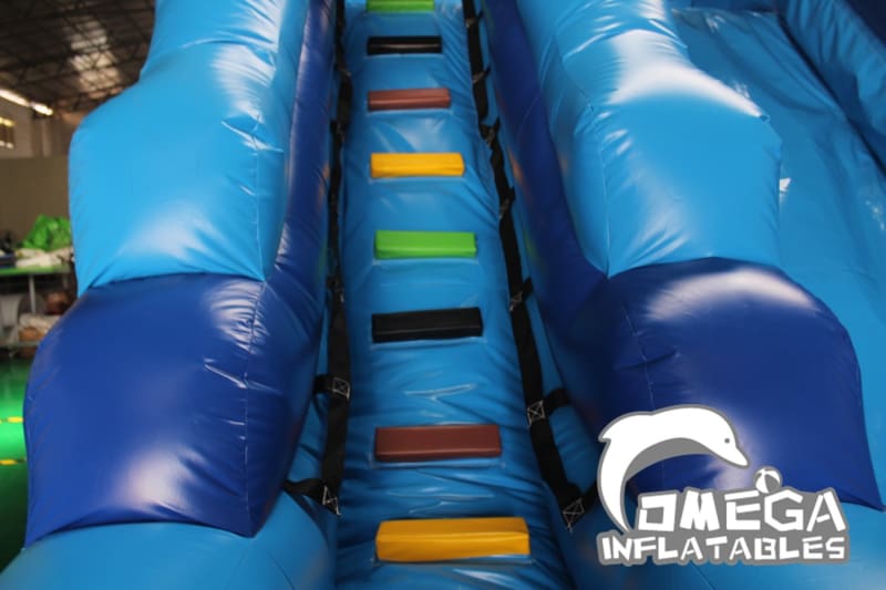 14FT Blue Water Slide - Omega Inflatables Factory