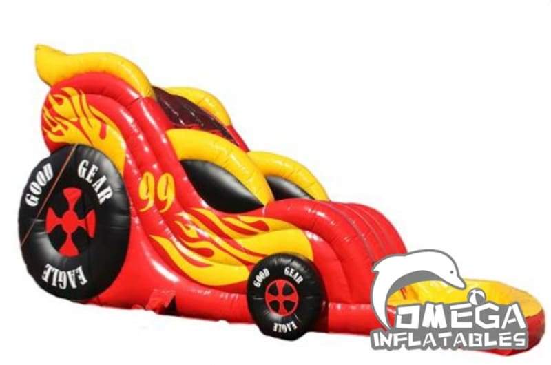 14FT Commercial Inflatable Manufacturers Race Car Water Slide