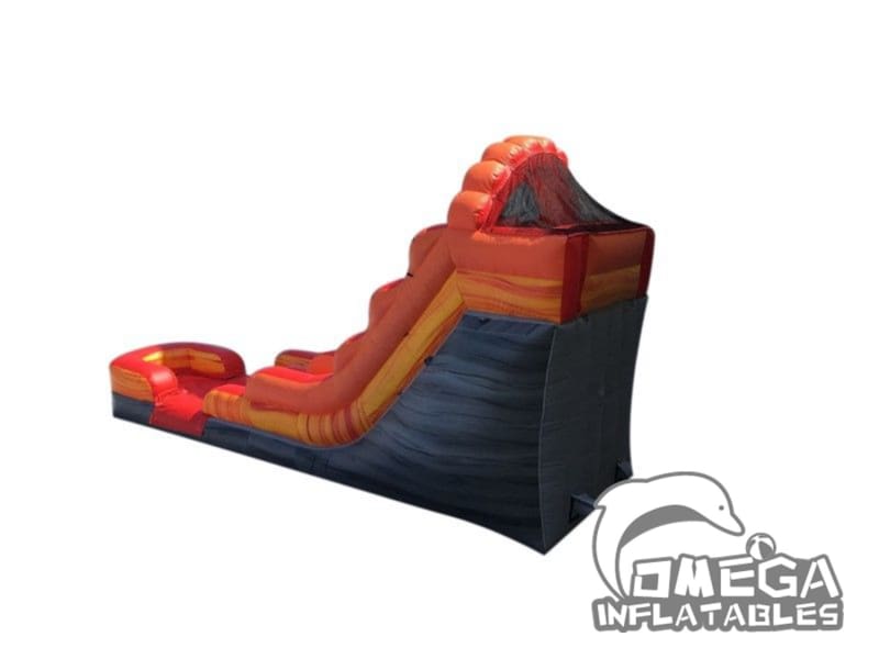 14FT Fire Red Marble Wet Dry Inflatable Slide