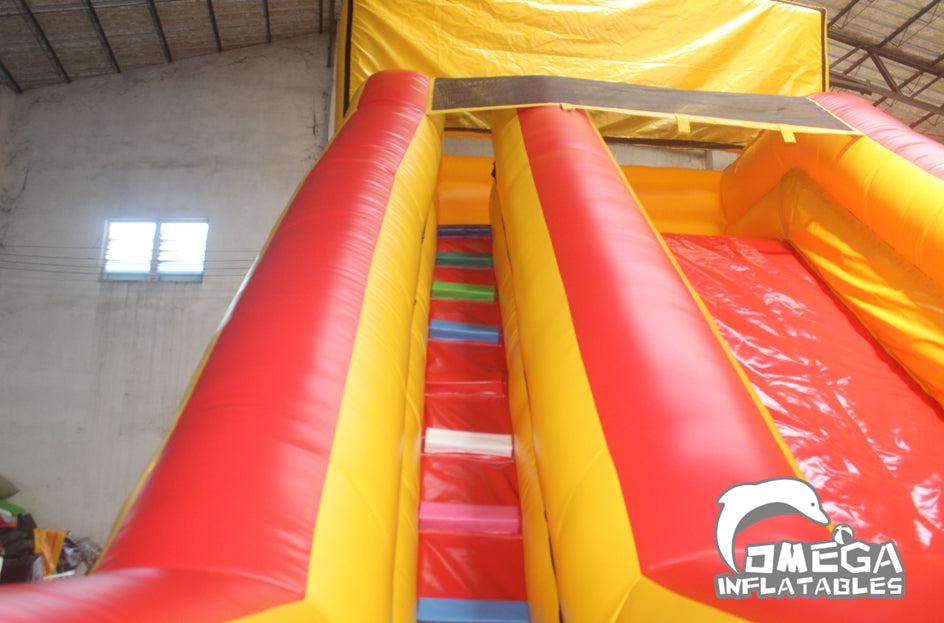 18FT Red and Yellow Modular Wet Dry Slide Commercial Water Slide - Omega Inflatables Factory