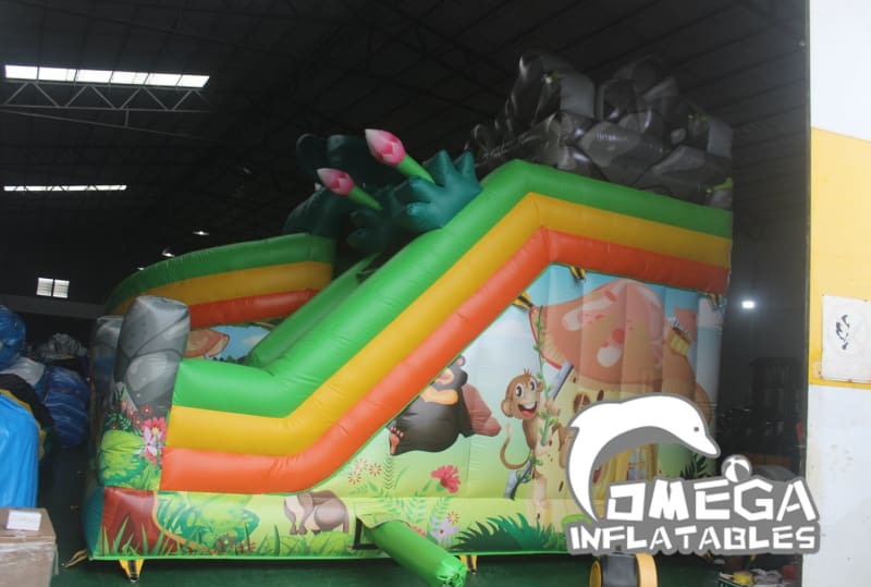 16FT Inflatable Jungle Animals Slide