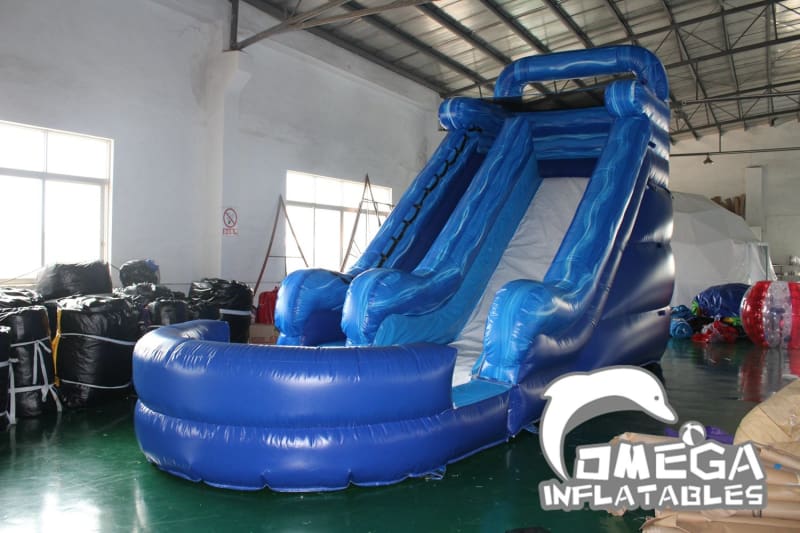 16FT Marble Blue Wet Dry Slide