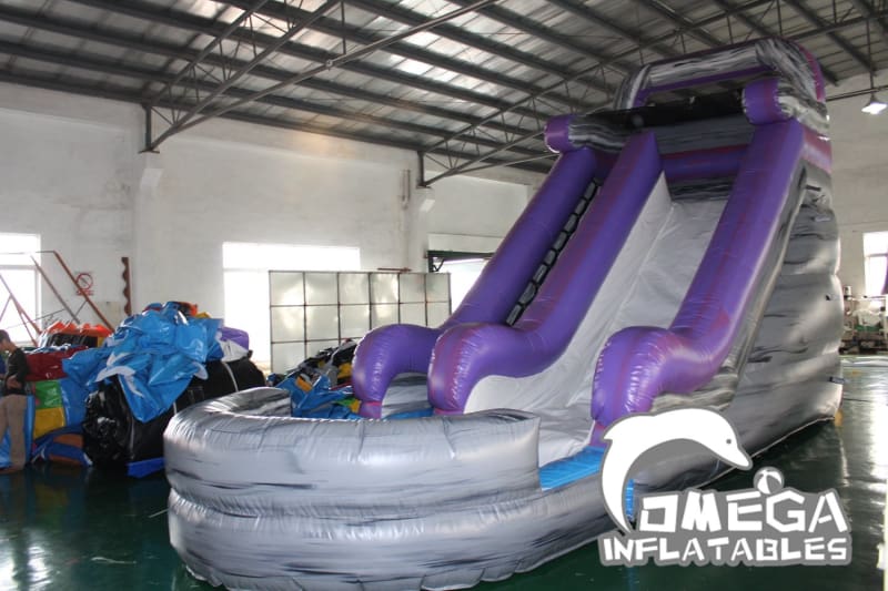 16FT Marble Purple Wet Dry Slide