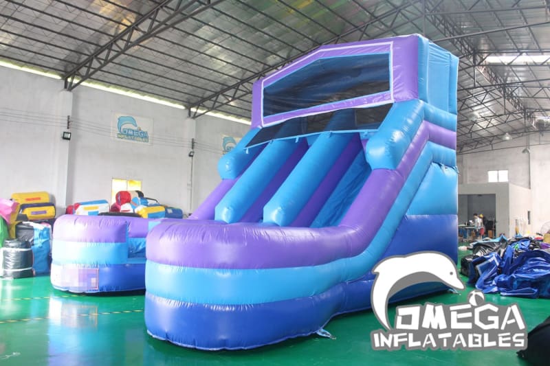 16FT Modular Dual Lane Water Slide - Omega Inflatables Factory