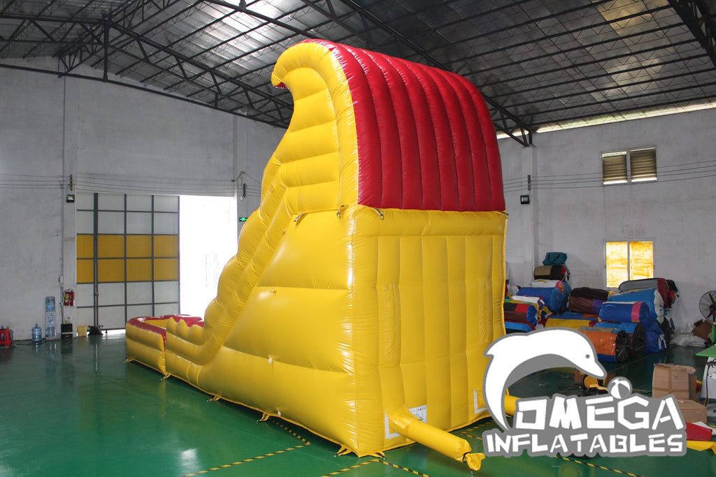 18FT Drop Falls Yellow Commercial Inflatables Water Slide