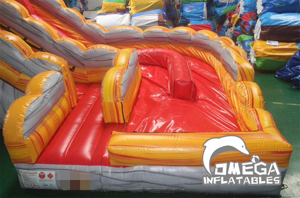 18FT Volcano Curve Inflatable Water Slide - Omega Inflatables Factory