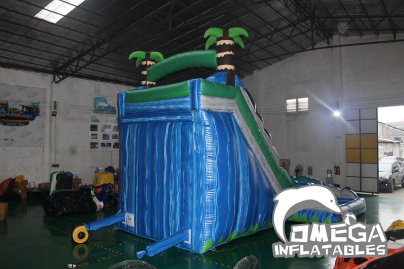 18FT Blue Crush Curvy Water Slide