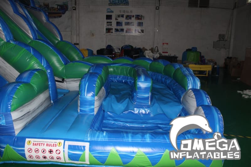 18FT Blue Crush Curvy Water Slide