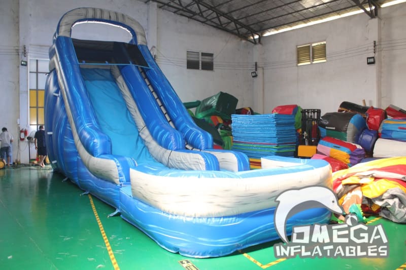 18FT Blue Marble Water Slide