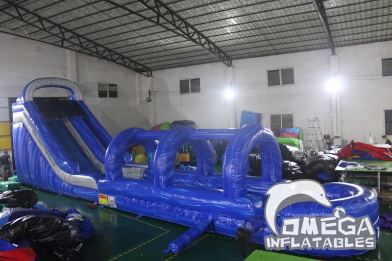 18FT Blue Marble Water Slide