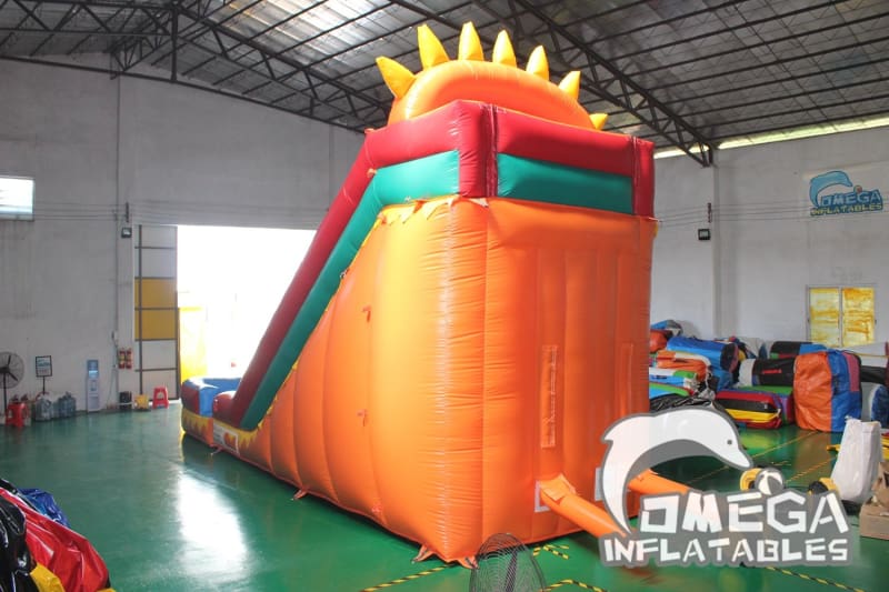 18FT Dino Fun Wet Dry Slide