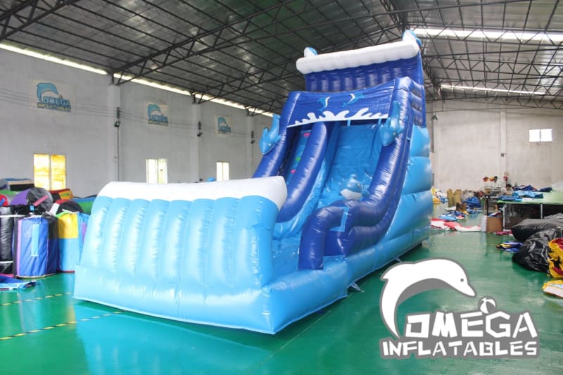 18FT Dolphin Water Slide - Omega Inflatables Factory